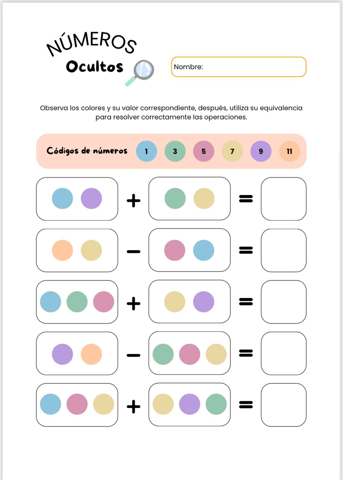 🧠 Cuadernillo de Números: Sumas, Restas y Figuras Geométricas  Ideal para docentes, terapeutas y familias