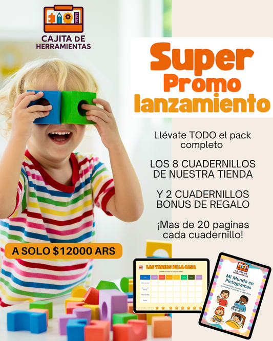 🧠 Pack Psicopedagógico “Cajita de Herramientas”  8 Cuadernillos + 2 Bonos de Regalo | Formato Digital e Imprimible